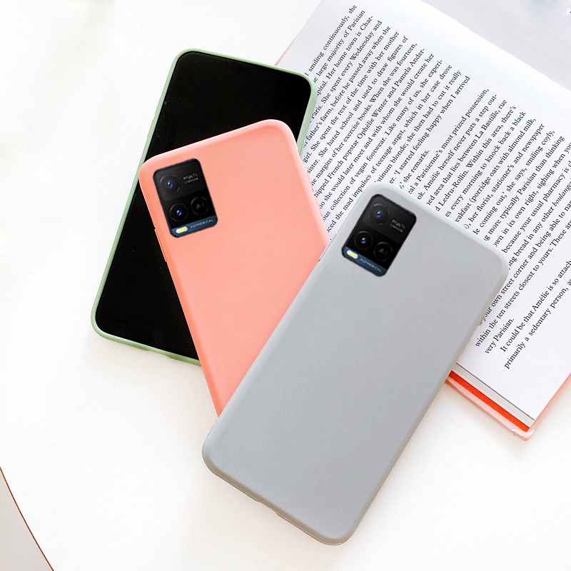 Ốp điện thoại TPU dẻo màu sắc ngọt ngào đơn giản thời trang cho VIVO Y21 2020 Y21S Y33S