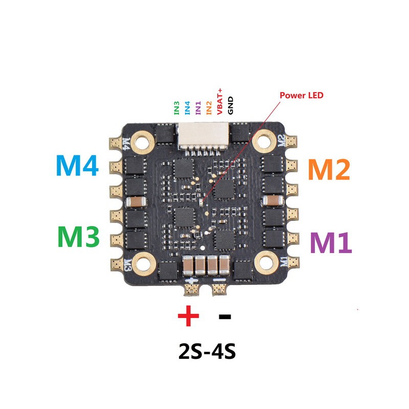 mạch điều tốc esc 15A 4 in 1, 2-4s