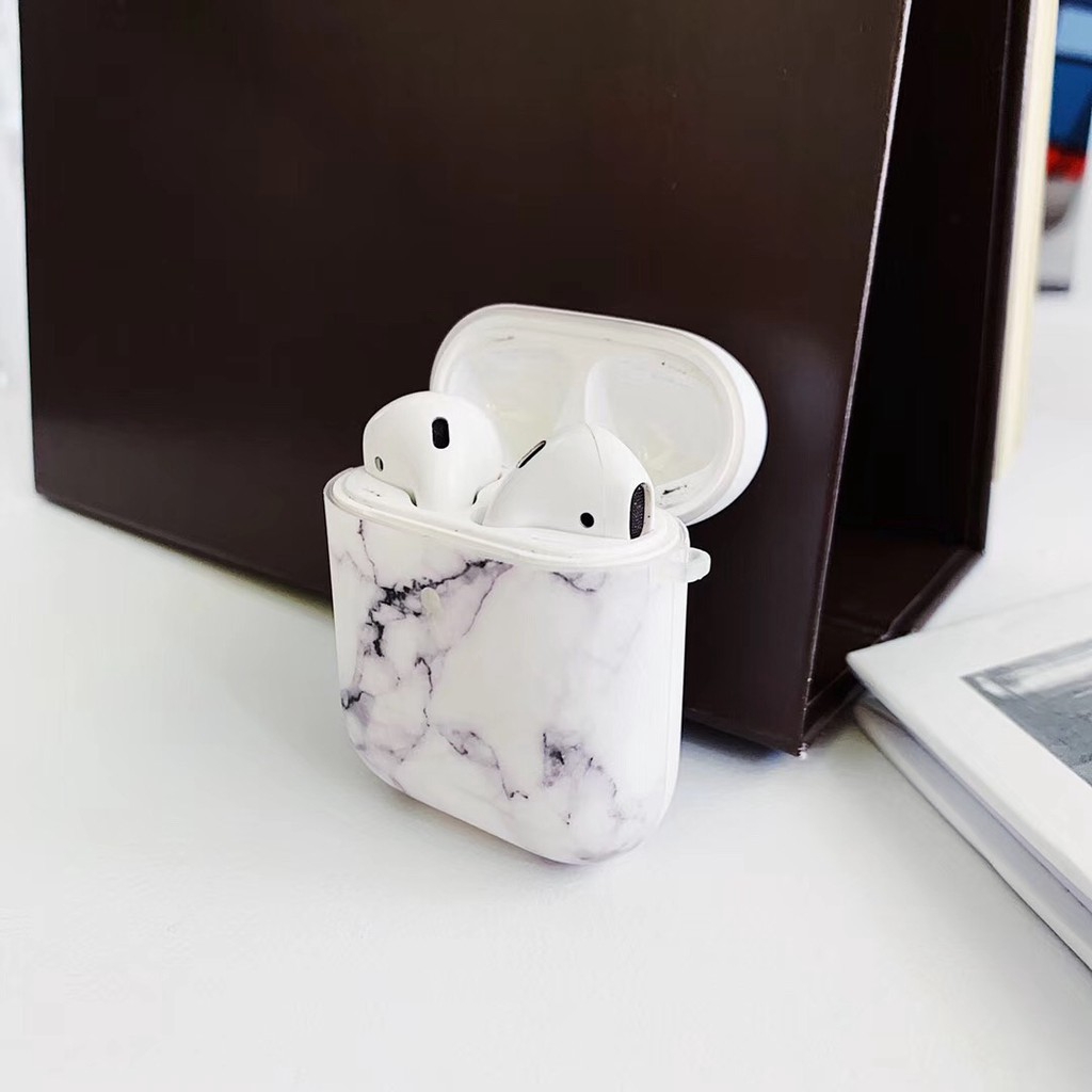 Hộp bảo vệ tai nghe Airpods họa tiết đá cẩm thạch sang trọng