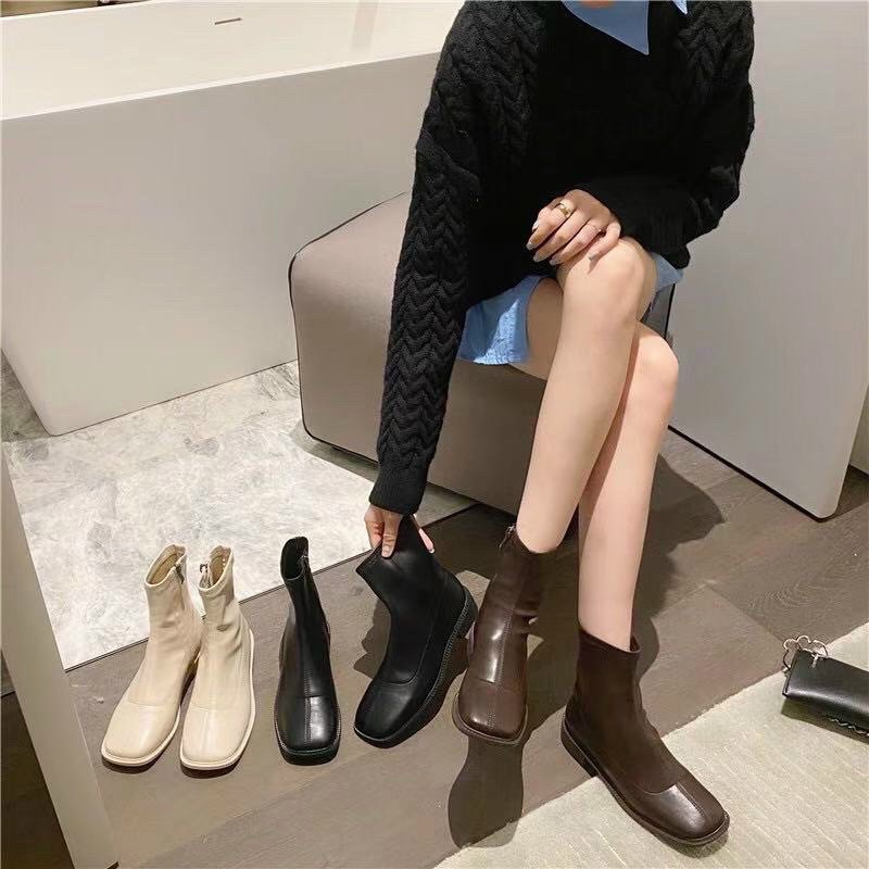 Boot sịn xò gót 3cm đẹp lung linh fullbox