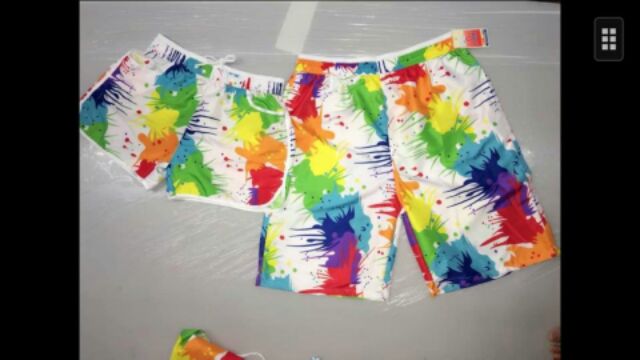 Quần đôi đi biển chất đẹp mẫu vẩy sơn