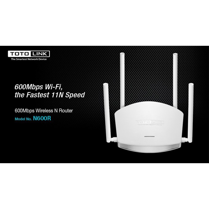 Router wifi tốc độ 600Mbps - TOTOLINK N600R 4 Ánten