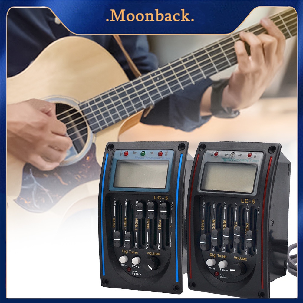 Bộ cân bằng Eq 5 băng tần có đèn nền cho đàn guitar acoustic