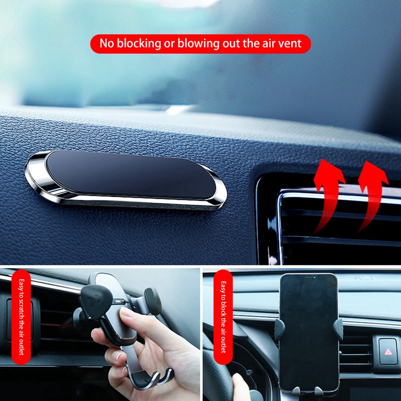 Giá đỡ điện thoại bằng kim loại từ tính gắn xe hơi tiện dụng | BigBuy360 - bigbuy360.vn