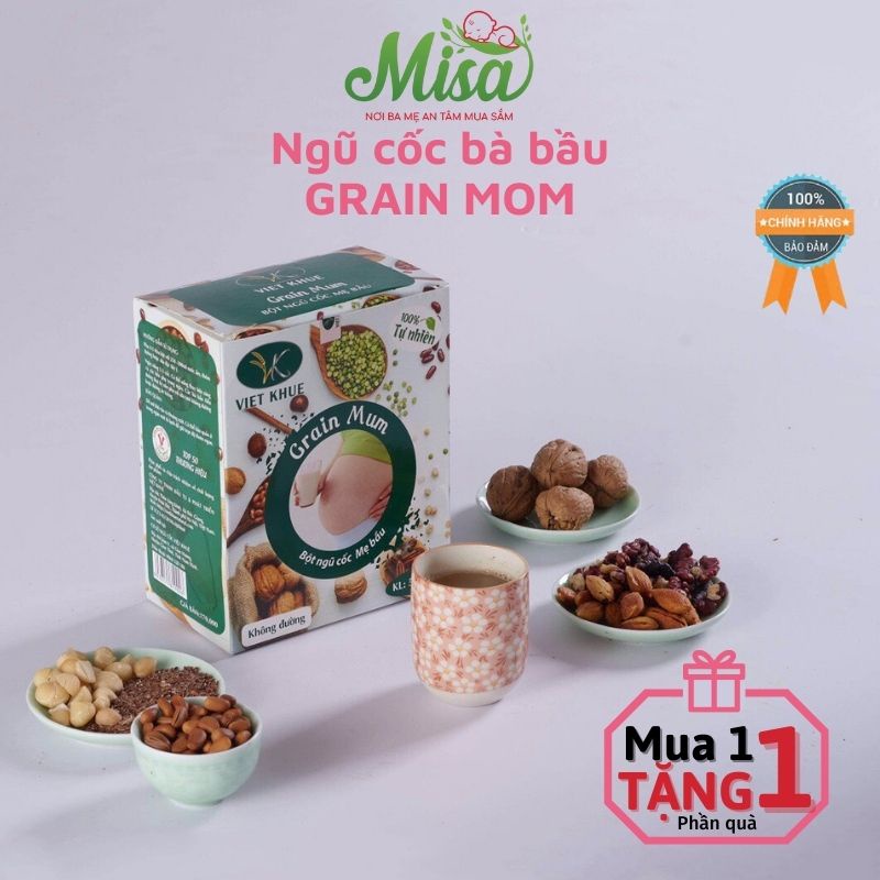 Ngũ Cốc Dành Cho Mẹ Bầu Grain Mum Việt Khuê 500gr, Bột Ngũ Cốc Bà Bầu Thơm Ngon,Dễ Uống