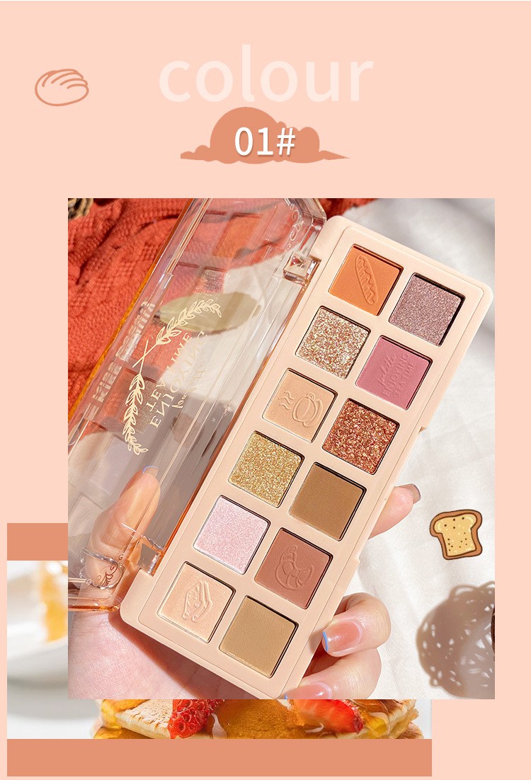 Eye shadow plate eye make up 12 colors shimmering powder shimmer natural nude makeup earth tone eyeshadow all-match | BigBuy360 - bigbuy360.vn