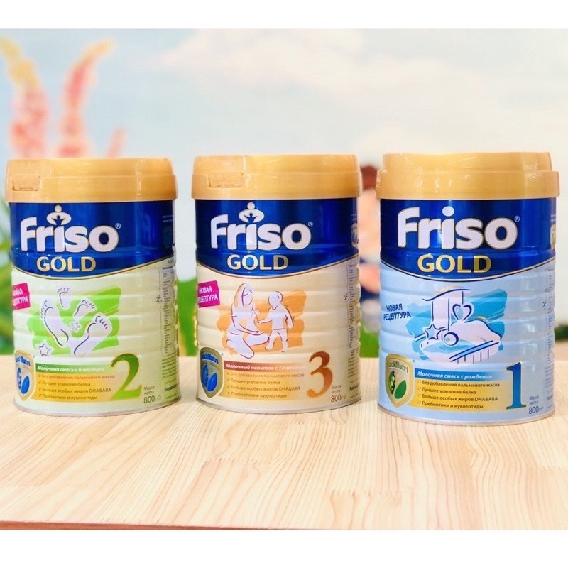 Mua Sữa Friso Gold Nga hộp 800g đủ số vị nhạt dễ uống đủ số 1, 2, 3 và ...