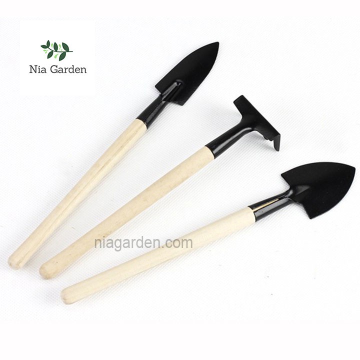 Bộ 3 món dụng cụ làm vườn trồng cây cảnh, sen đá, bonsai, tiểu cảnh