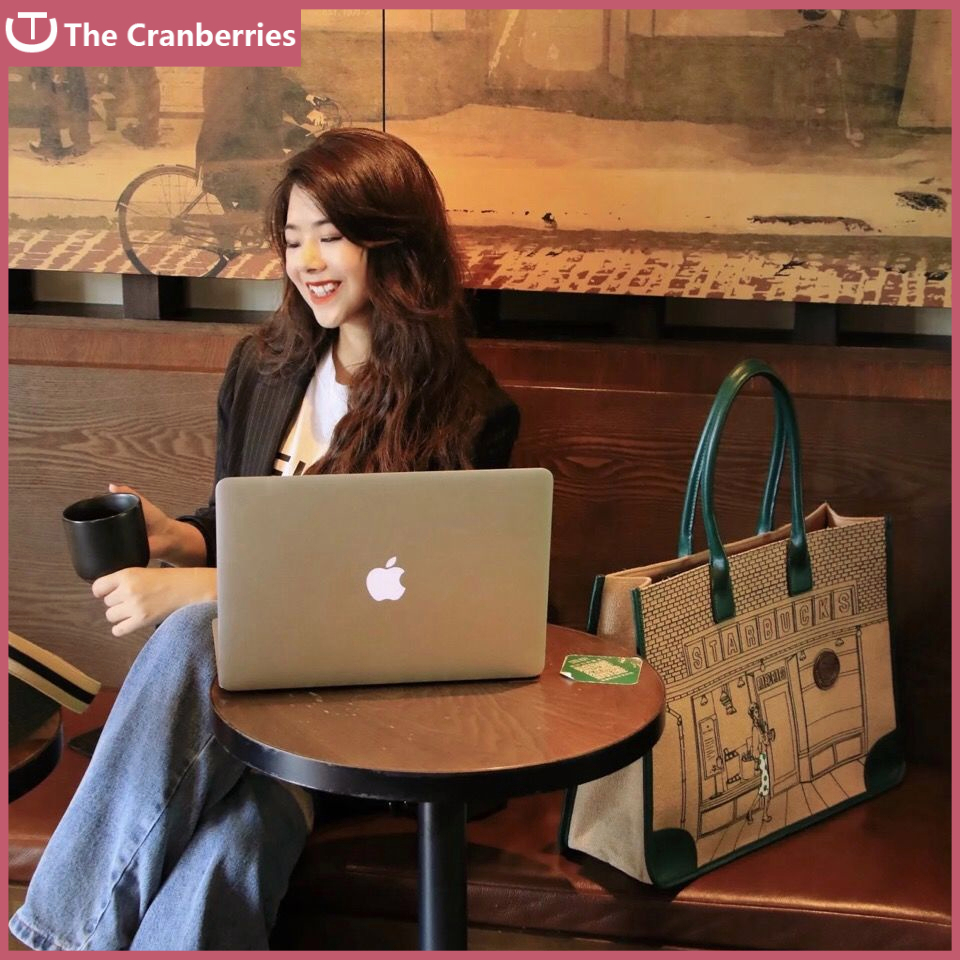 Túi tote vải cỡ lớn Starbucks Túi đựng máy tính xách tay Túi đeo vai
