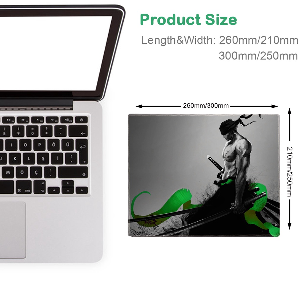 Miếng lót chuột in hình Roronoa Zoro cỡ 30cm x 25cm