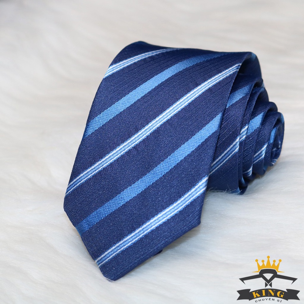 Cà vạt nam KING bản nhỏ 6cm, vải silk lụa 100% Cao Cấp, 3 Lớp ( C54 )