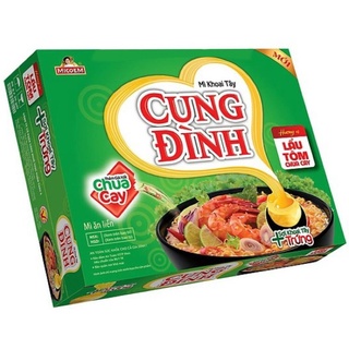 Thùng 30 gói mì khoai tây Cung Đình lẩu tôm chua cay 80g