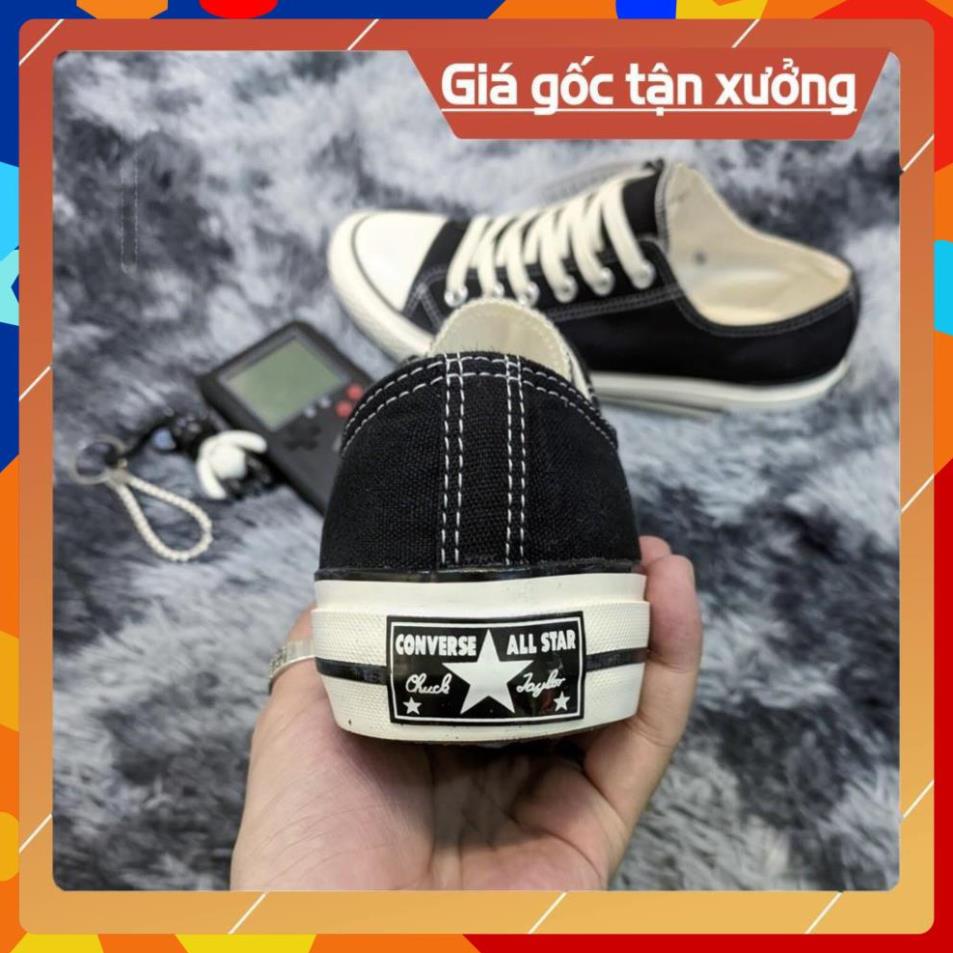 Giày Cv Thể Thao Nam Nữ Đen Đế Kem , Giày CV 1970s Cổ Thấp Đen Thấp Hót Trend