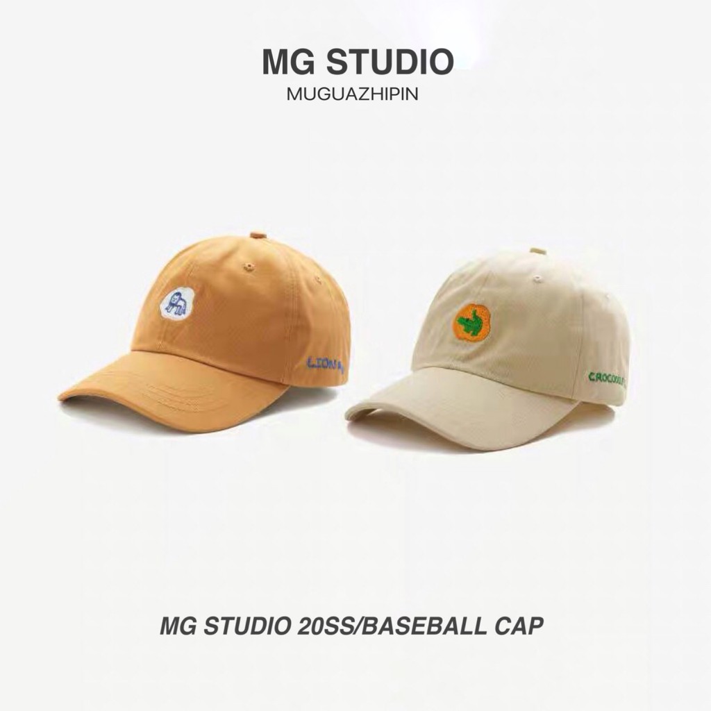  Mũ Lưỡi Trai MG STUDIO Thêu Hình Động Vật Dễ Thương