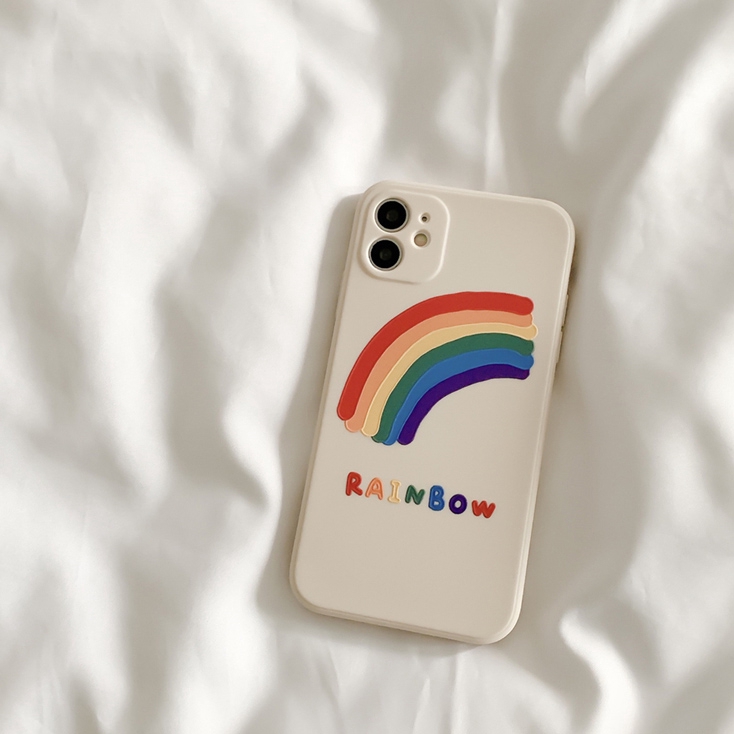 Ốp lưng iphone cạnh vuông rainbow 5s/6/6plus/6s/6splus/7/7plus/8/8plus/x/xr/xs/11/12/pro/max/plus/promax- Awifi M3-3