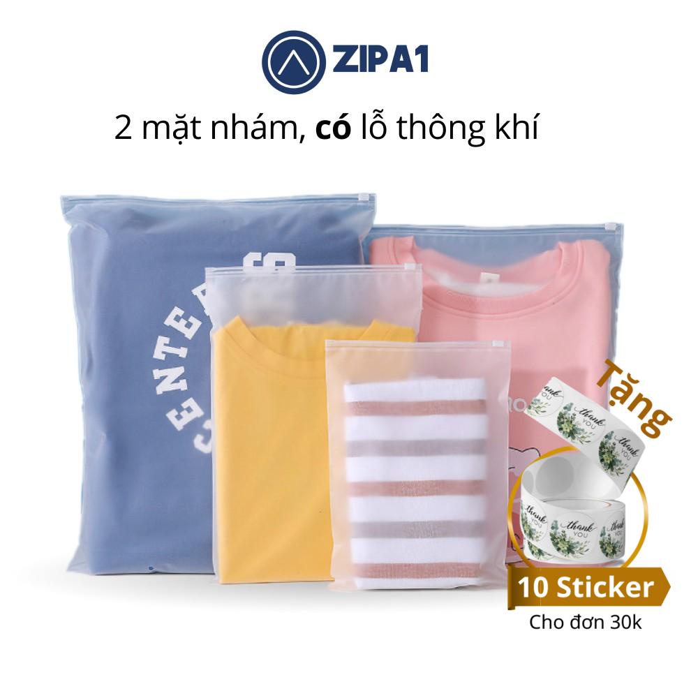 10 Túi zip lụa kéo 2 MẶT NHÁM A1005 - Túi zip đựng quần áo Zip A1