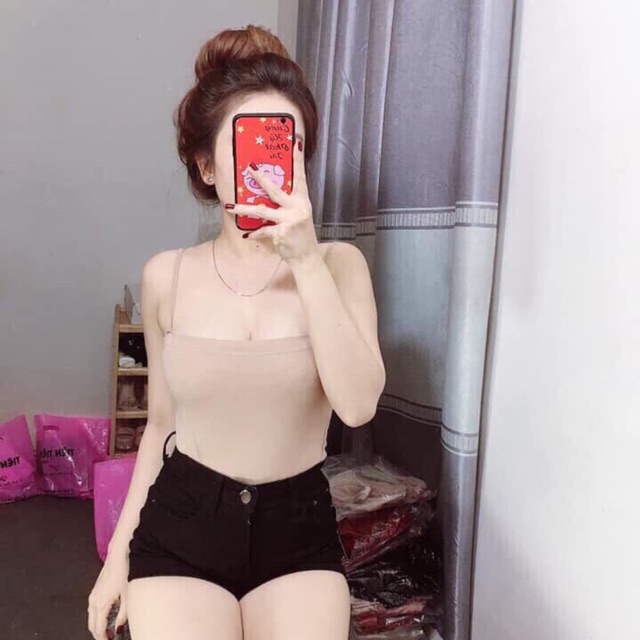 Áo Thun nữ hai dây Thun thái co giãn