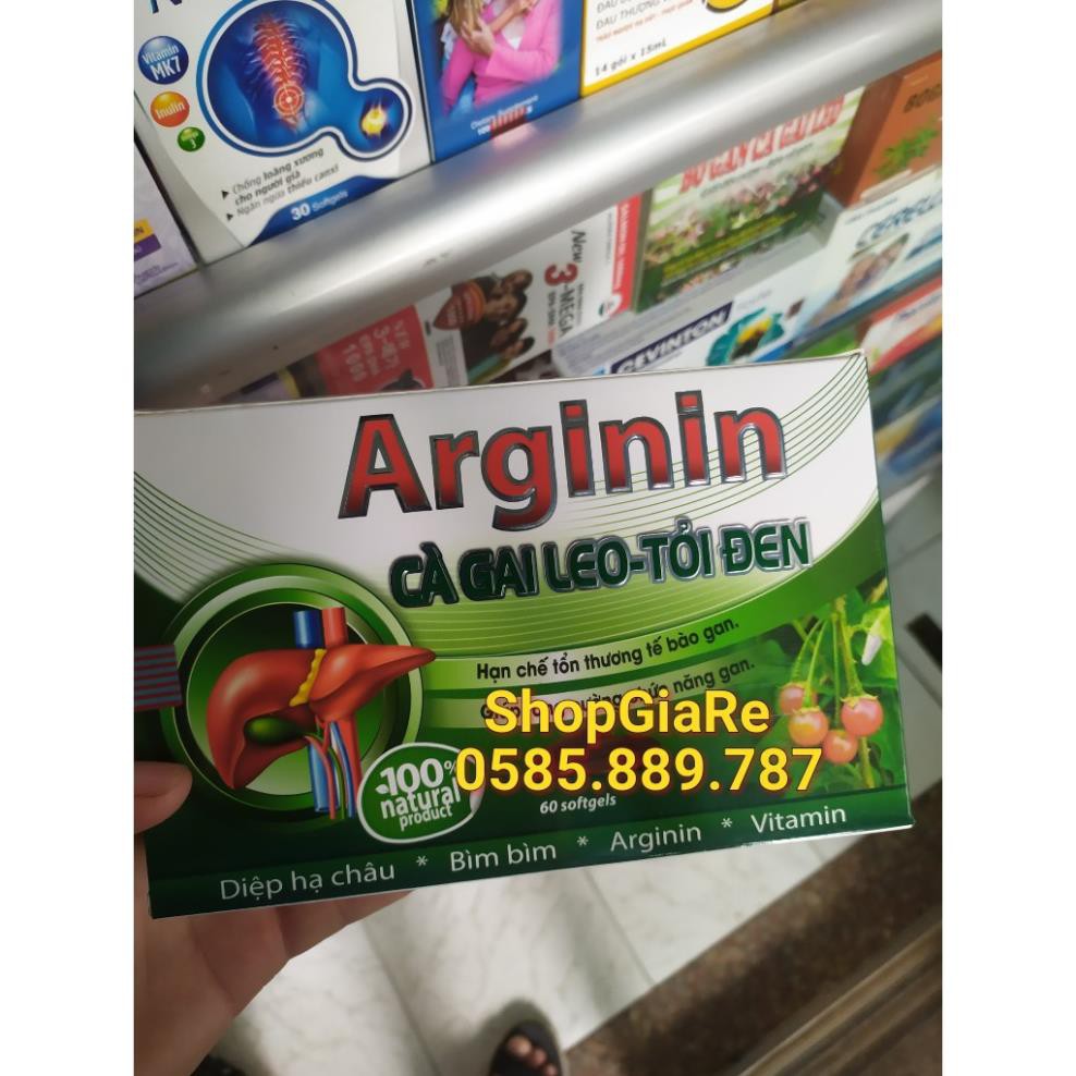 Arginin chứa cà gai leo, tỏi đen Viên uống bổ gan, mát gan Tăng cường chức năng gan