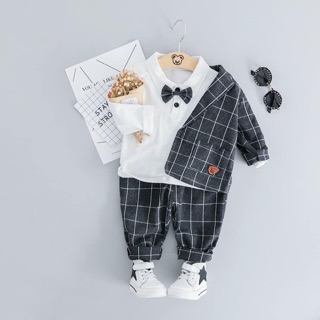 Set vest 3 chi tiết bé trai