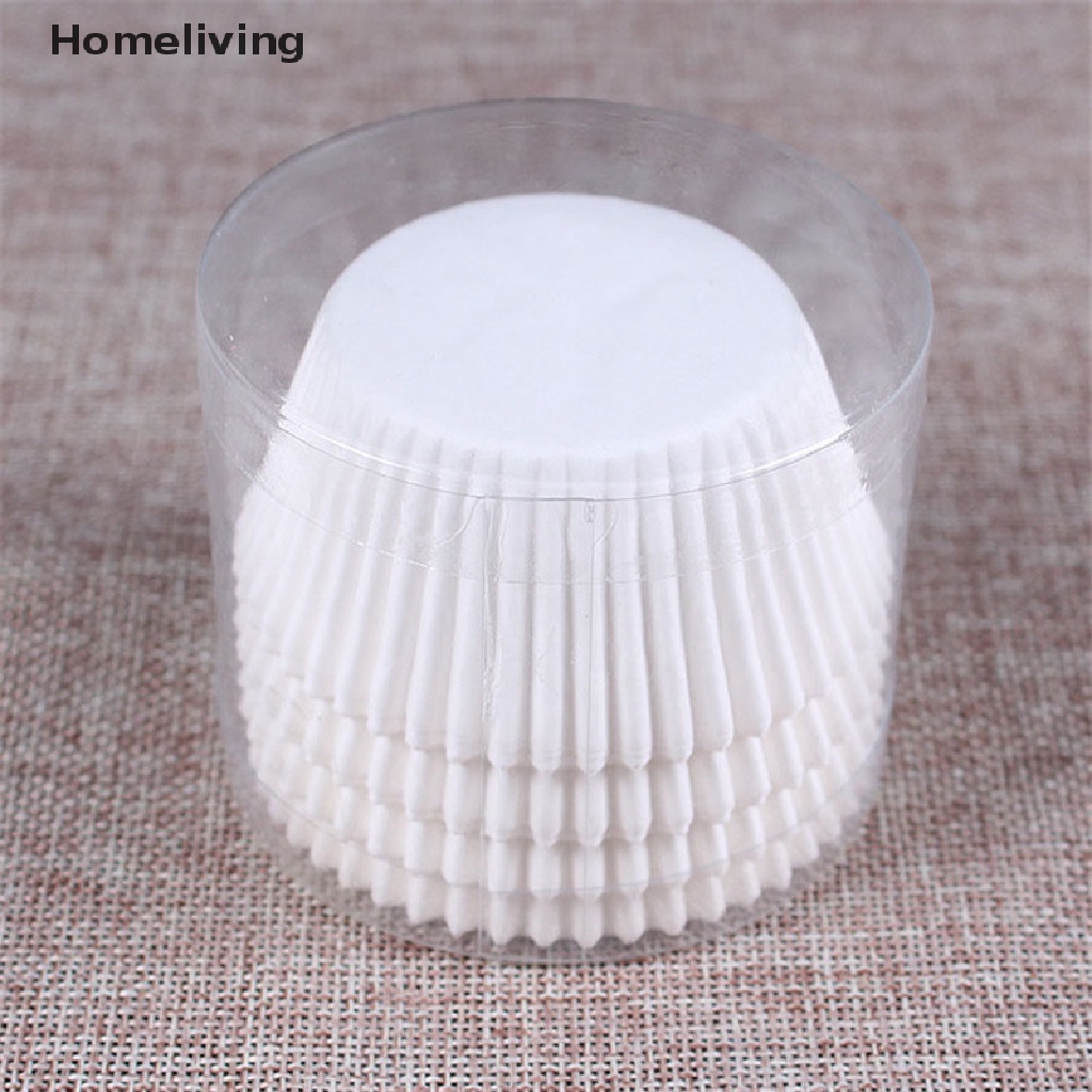 Set 100 Cốc Giấy Trắng Đựng Bánh cupcake Tiện Dụng