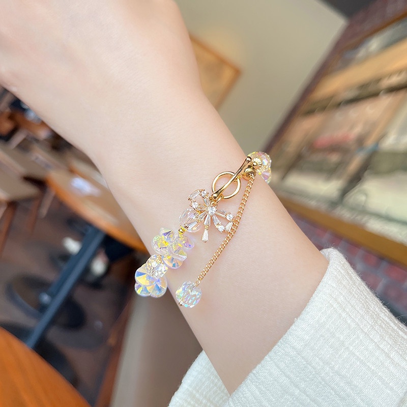 [Hàng Mới Về] Vòng Tay Trong Suốt Thắt Nơ Kiểu Cách Thời Trang Mùa Hè Cho Nữ