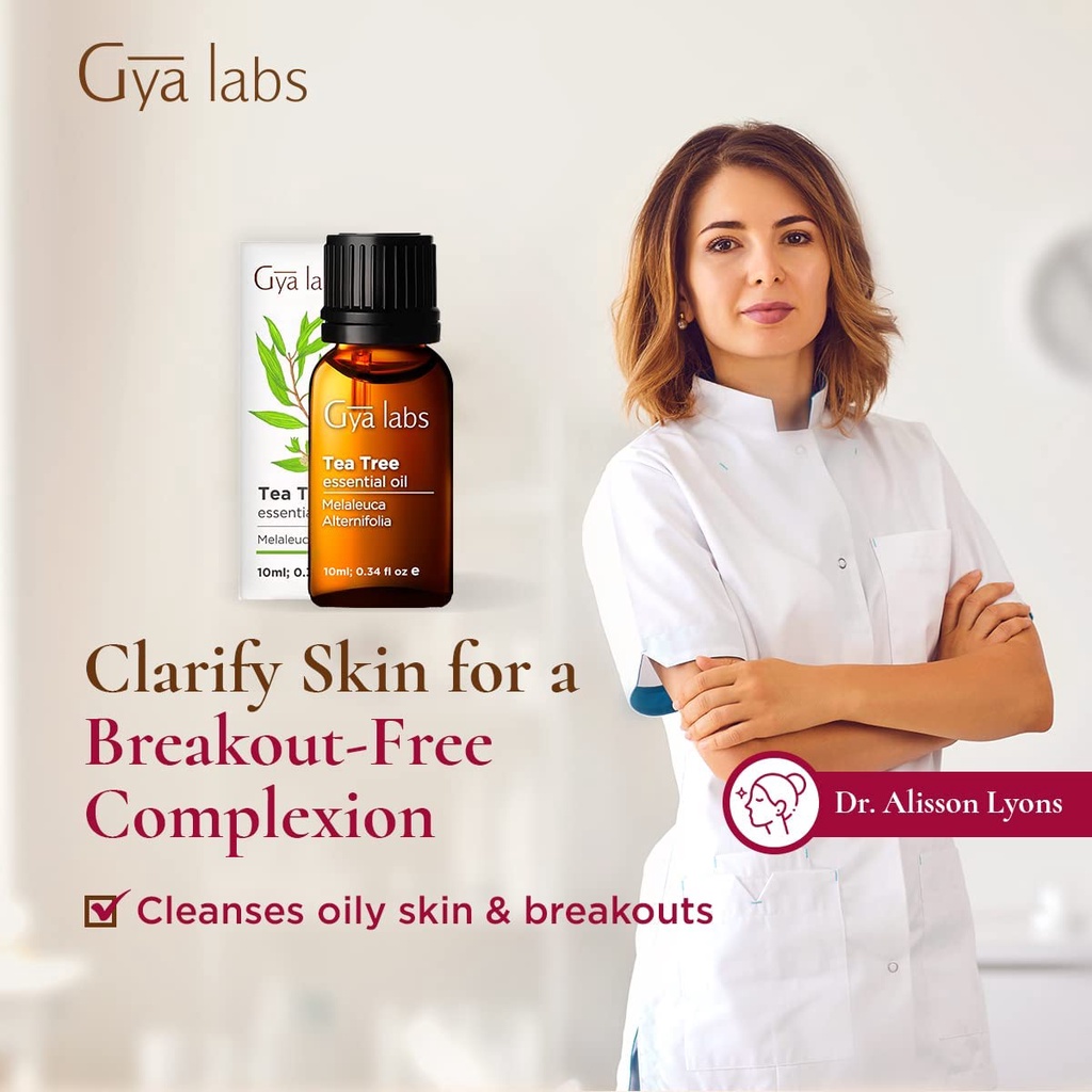 Bill US - Tinh dầu tràm giảm mụn, giảm gàu bán chạy số 1 ở Mỹ Gya Labs Tea Tree Essential Oil 10ml