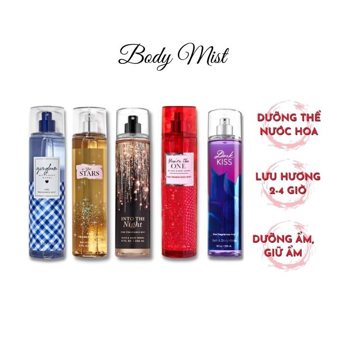 Xịt thơm body mist Bath And Body Works hương nước hoa Fullsize 236ml | BigBuy360 - bigbuy360.vn
