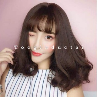 Tóc giả nữ cả đầu / Tóc giả nguyên đầu xoăn 30cm thời trang nữ đẹp như tóc thật