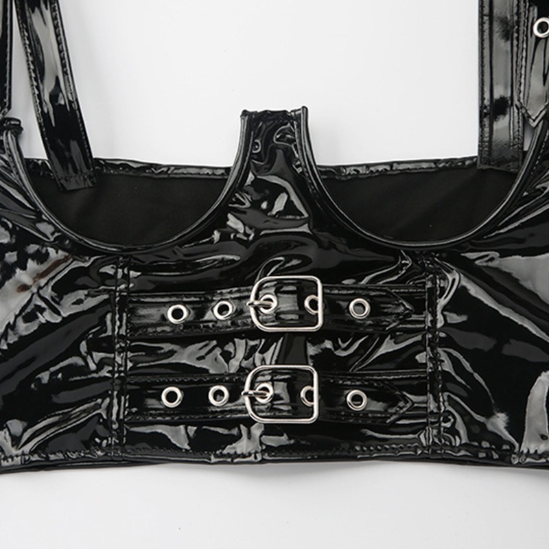 Đai Nịt Bụng Màu Trơn Có Khóa Kéo Phong Cách Gothic Thời Trang Cho Nữ