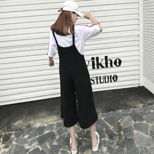 Hàng Sẵn_Quần yếm dây ống rộng ulzzang phong cách hàn