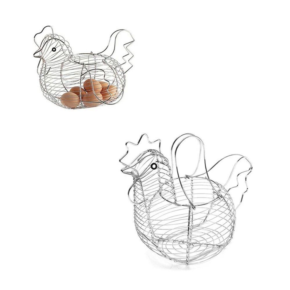 Rổ Đựng Trứng Gà Bằng Dây Kim Loại Độc Đáo Trang Trí Nhà Cửa