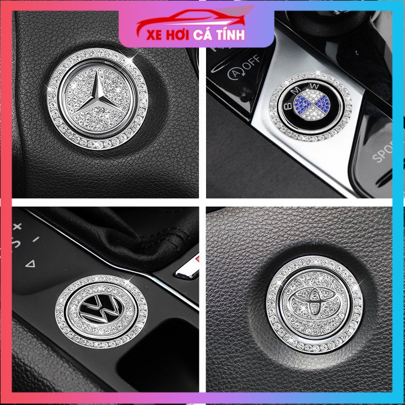 Đính đá Nút Start/Stop cho các hãng xe ô tô - Đính đá Sang trọng ô tô -Trang trí nút khởi động