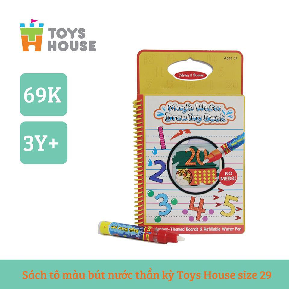 Sách tô màu bút nước thần kỳ Toys House