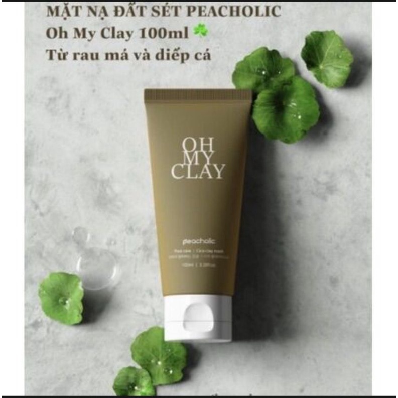 Mặt nạ đất sét Peacholic từ rau má và diếp cá