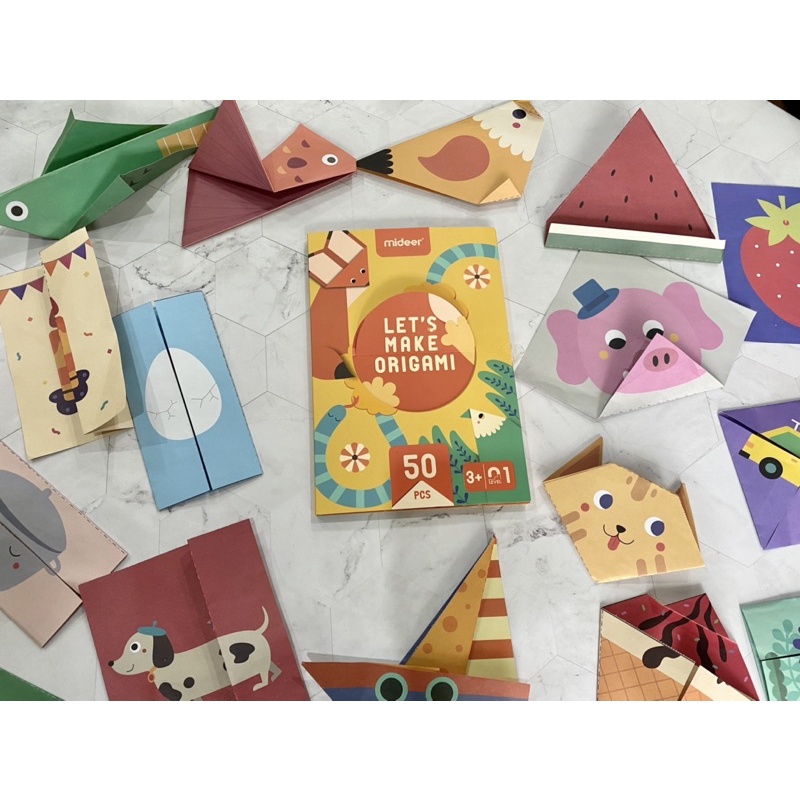 Giấy gấp Origami, Cắt giấy, giấy màu thủ công stickers 3 Cấp Độ