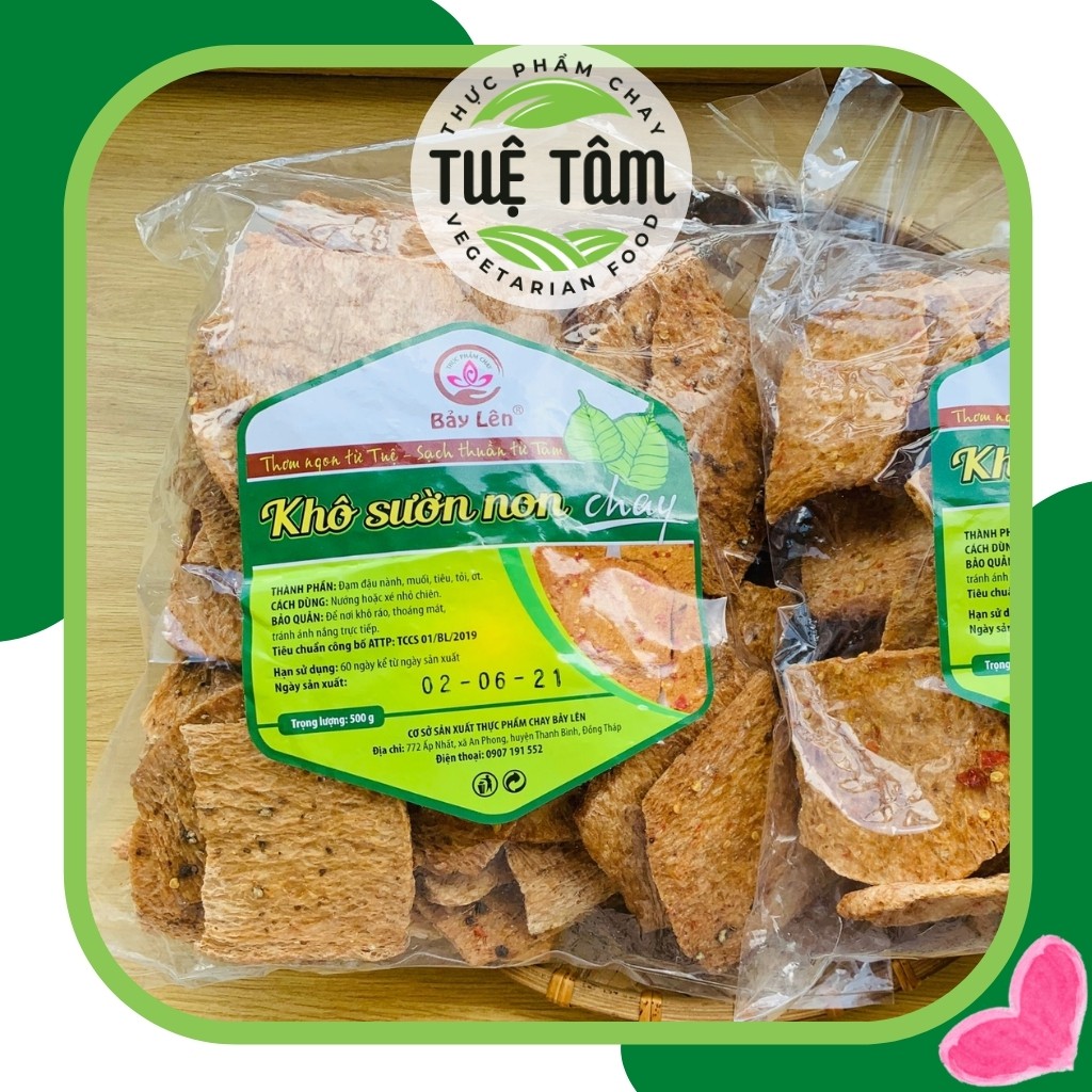 Sườn non chay, sườn chay Bảy Lên 500g phục vụ ăn chay.