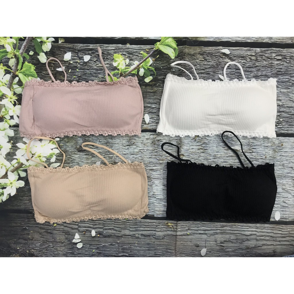 Áo Bra Dây Có Móc - Viền Ren Hoa - Cài Dễ Thương | BigBuy360 - bigbuy360.vn