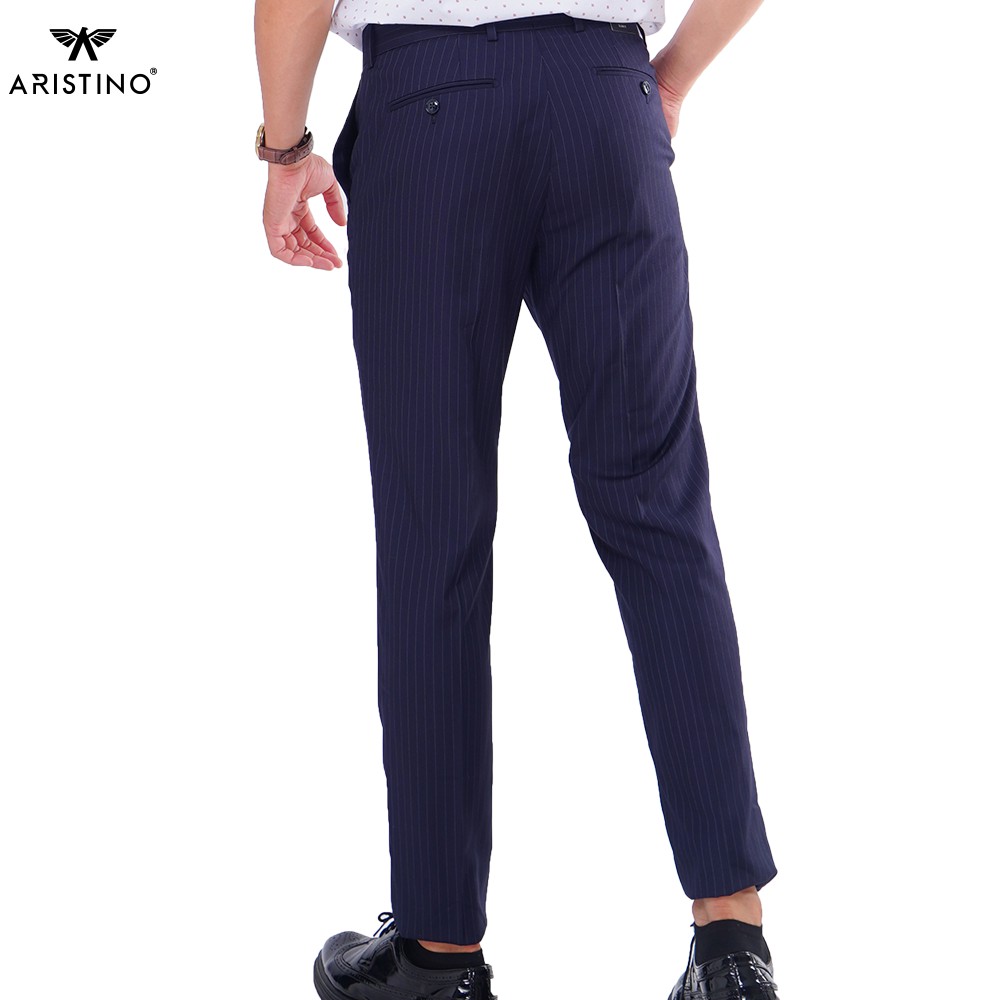 Quần âu nam ARISTINO dáng slim fit ôm nhẹ kết hợp họa tiết kẻ tinh tế, hiện đại và thời thượng - ATR02907