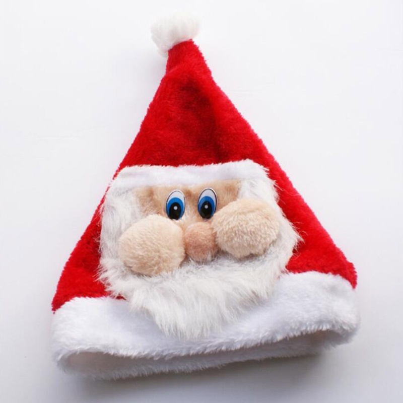 Mũ Ông Già Noel Bằng Lông Nhung Dễ Thương Xinh Xắn Dành Cho Trẻ Em Và Người Lớn