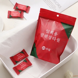 Khăn Nén Cotton Hình Vuông Dùng Một Lần Màu Kẹo Cho Nữ