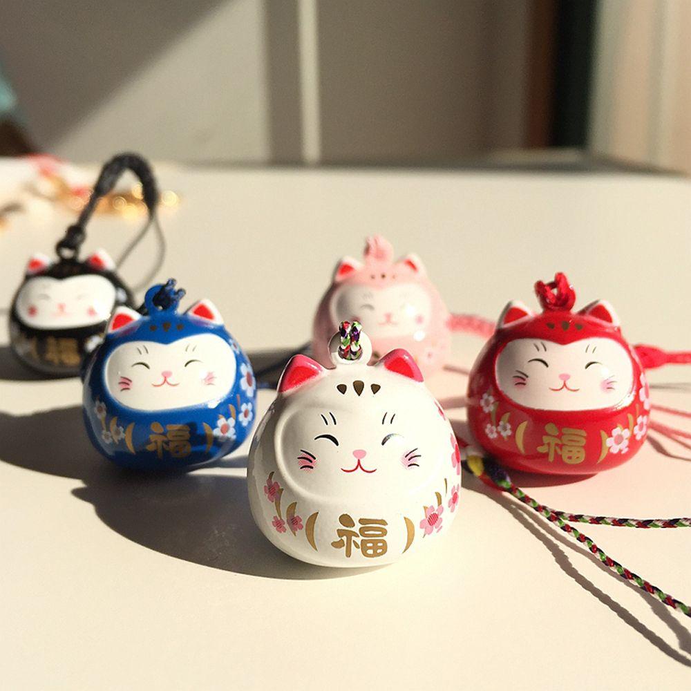 Móc Khóa Hình Mèo May Mắn Hoạt Hình Đáng Yêu