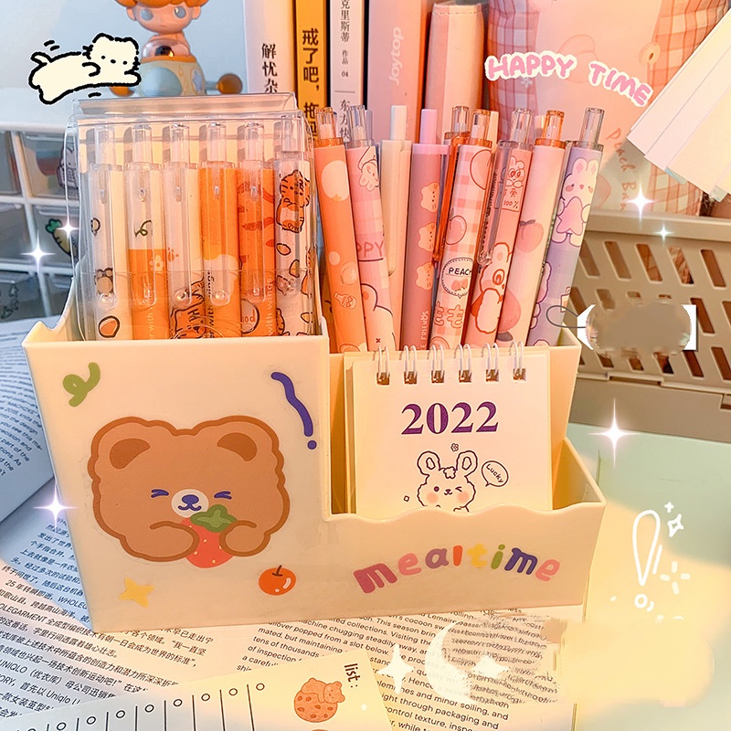 Set 6 Bút Mực Đen Ngòi 0.5Mm Hình Khủng Long Đáng Yêu