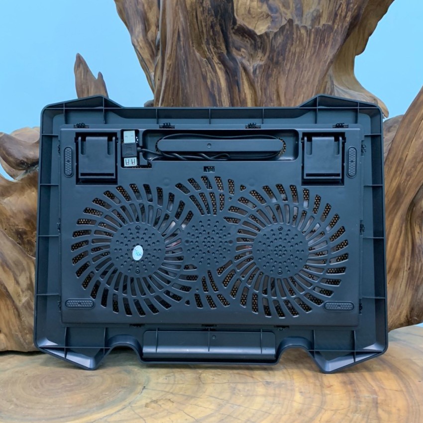 Đế Tản Nhiệt Laptop Cooler Pad S200 - 2 Fan CÓ ĐÈN LED - Đế Nâng Laptop 17 Inch Trở Xuống - Full Box, Hàng chính hãng