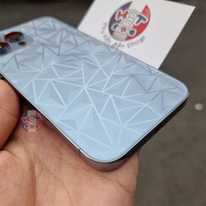 Miếng dán mặt lưng 3D vân kim cương IP 13 Pro Max / 13 Pro