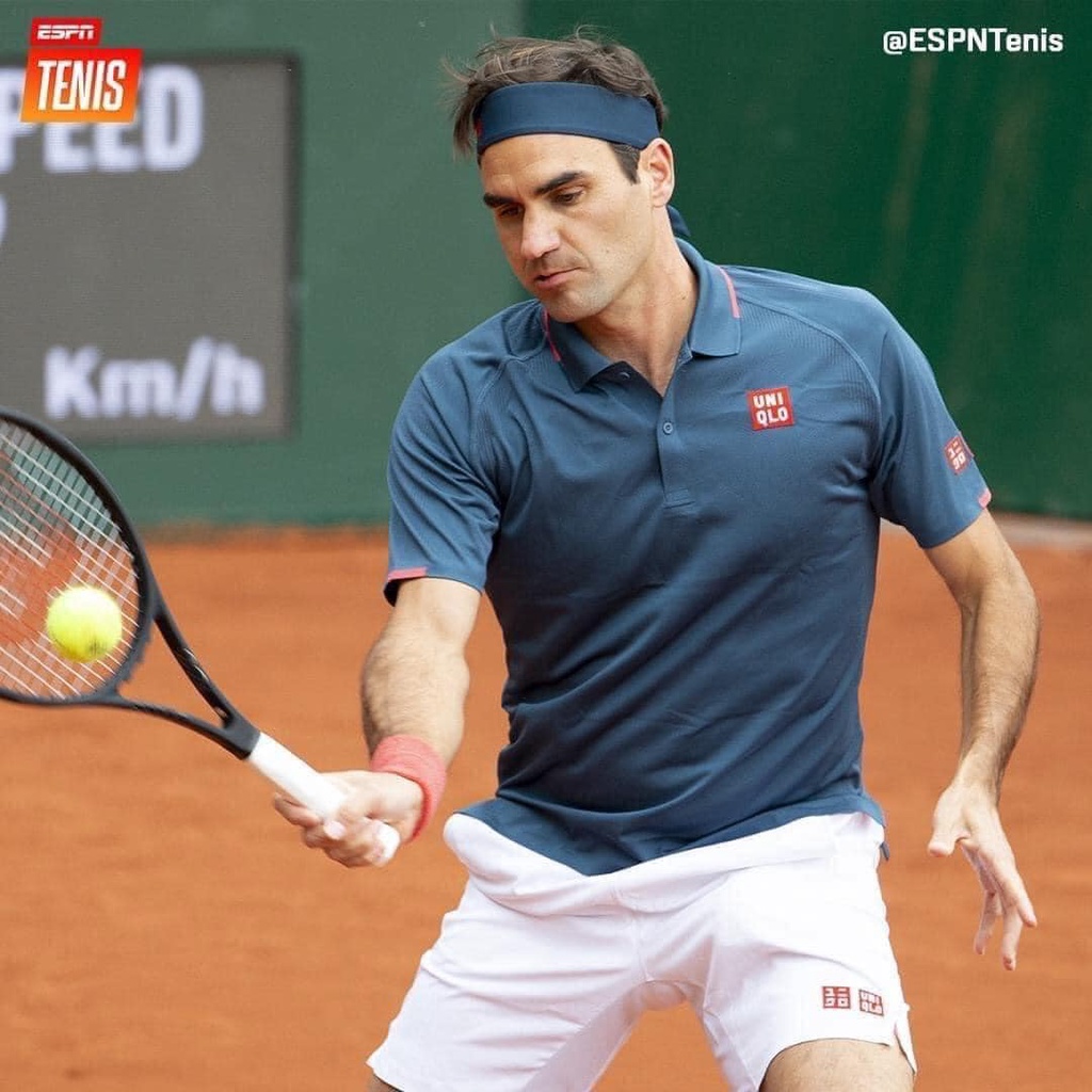 [Auth Uniqlo] Áo thể thao Tennis Uniqlo Roger Federer - Trẻ Em - Giải Pháp 2021