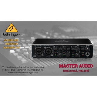 Soundcard thu âm - behringer umc204hd - soundcard behringer