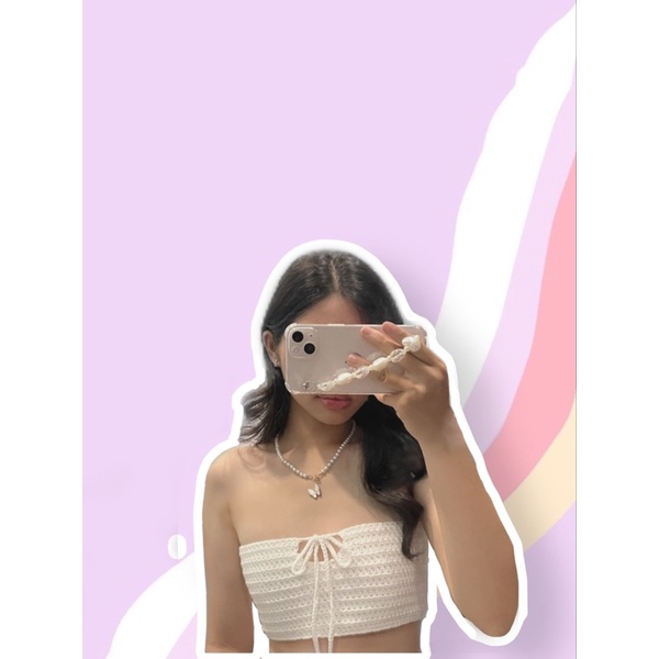 Áo móc len cột nơ nhỏ 🎀