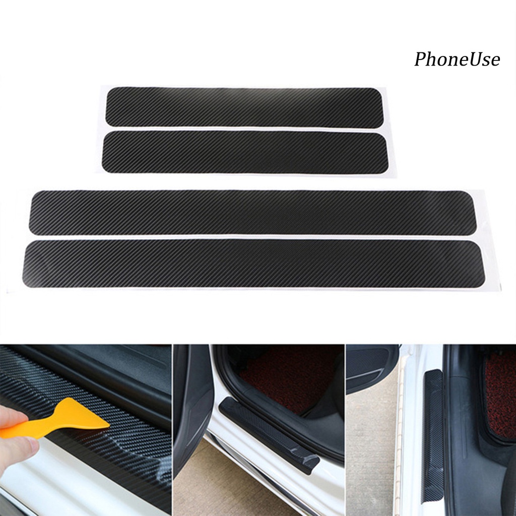 Pu Miếng Dán Sợi Carbon Chống Trầy Xước Cho Cửa Xe Hơi