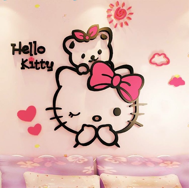 Decal nổi 3D Hello Kitty