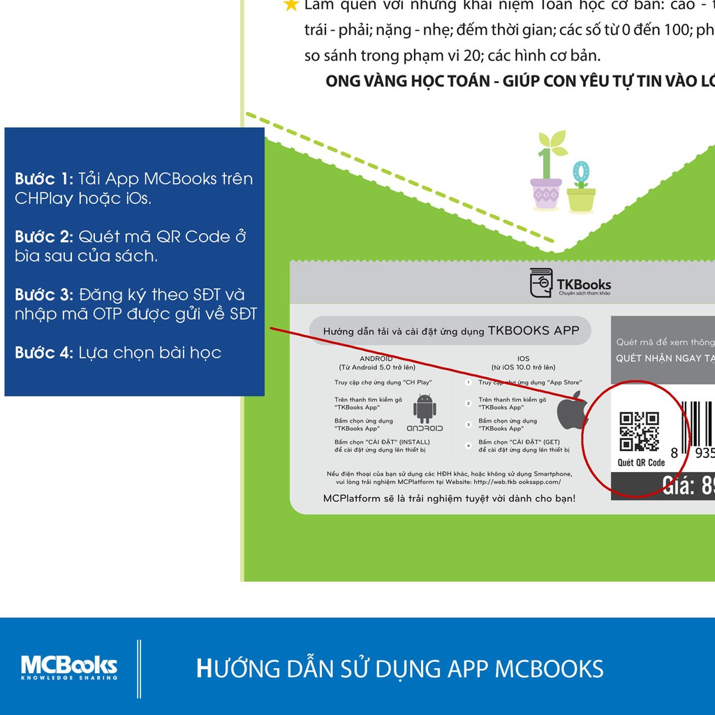 Sách - Ong Vàng Học Toán Dành Cho Trẻ 4-6 tuổi Tập 2 - Học Kèm App Online